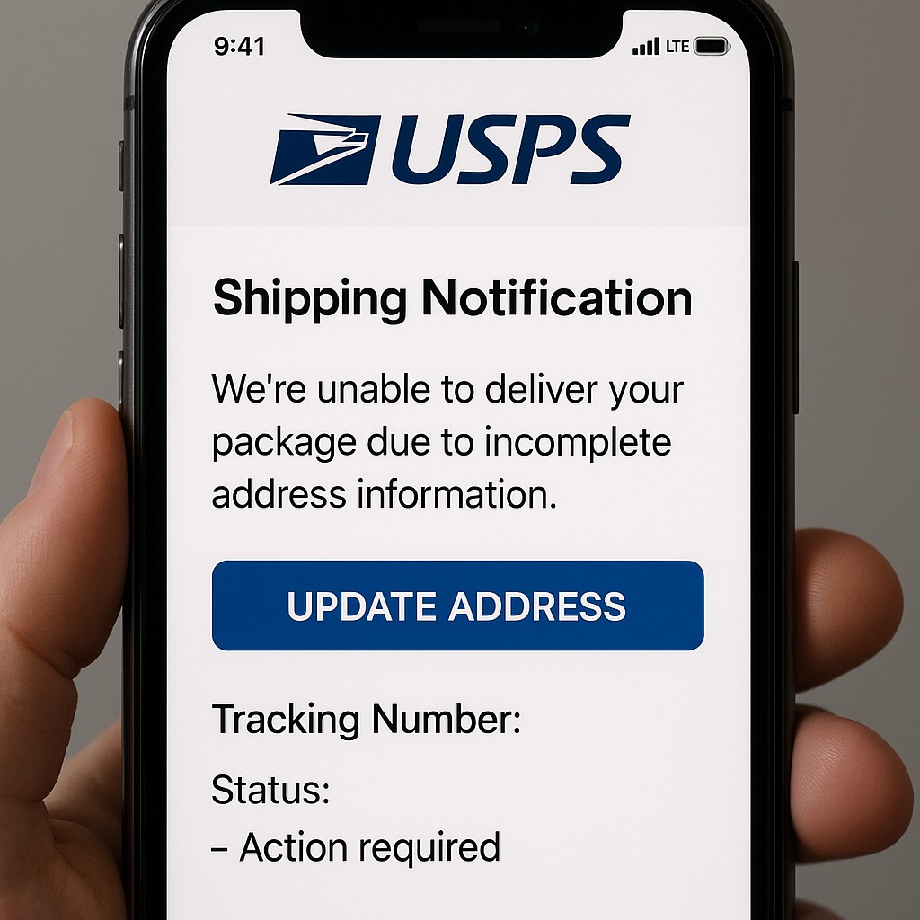 fake shipping notification